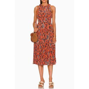 ULLA JOHNSON Amalthea Midi Dress In Amaryllis, Size 12,  NWT